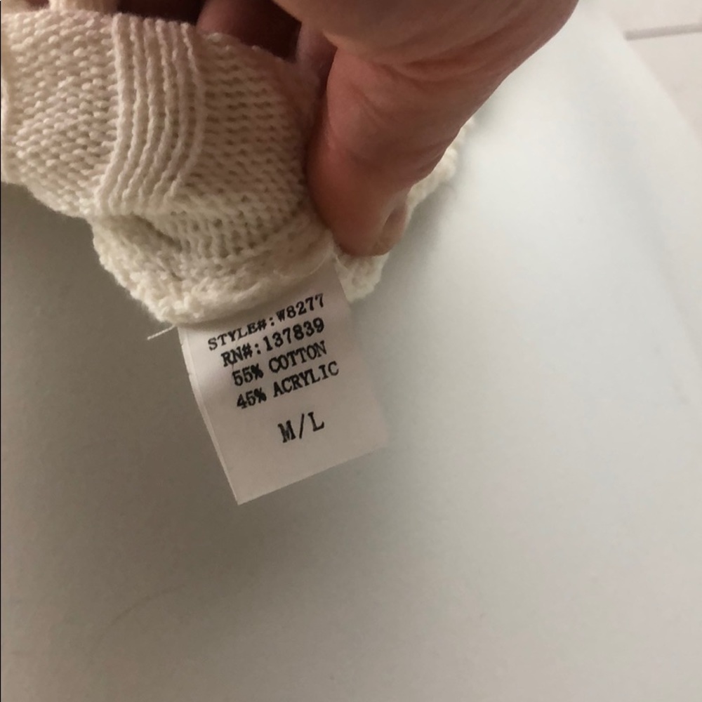 NWT tank top sweater cable knit medium large white - Picture 7 of 9